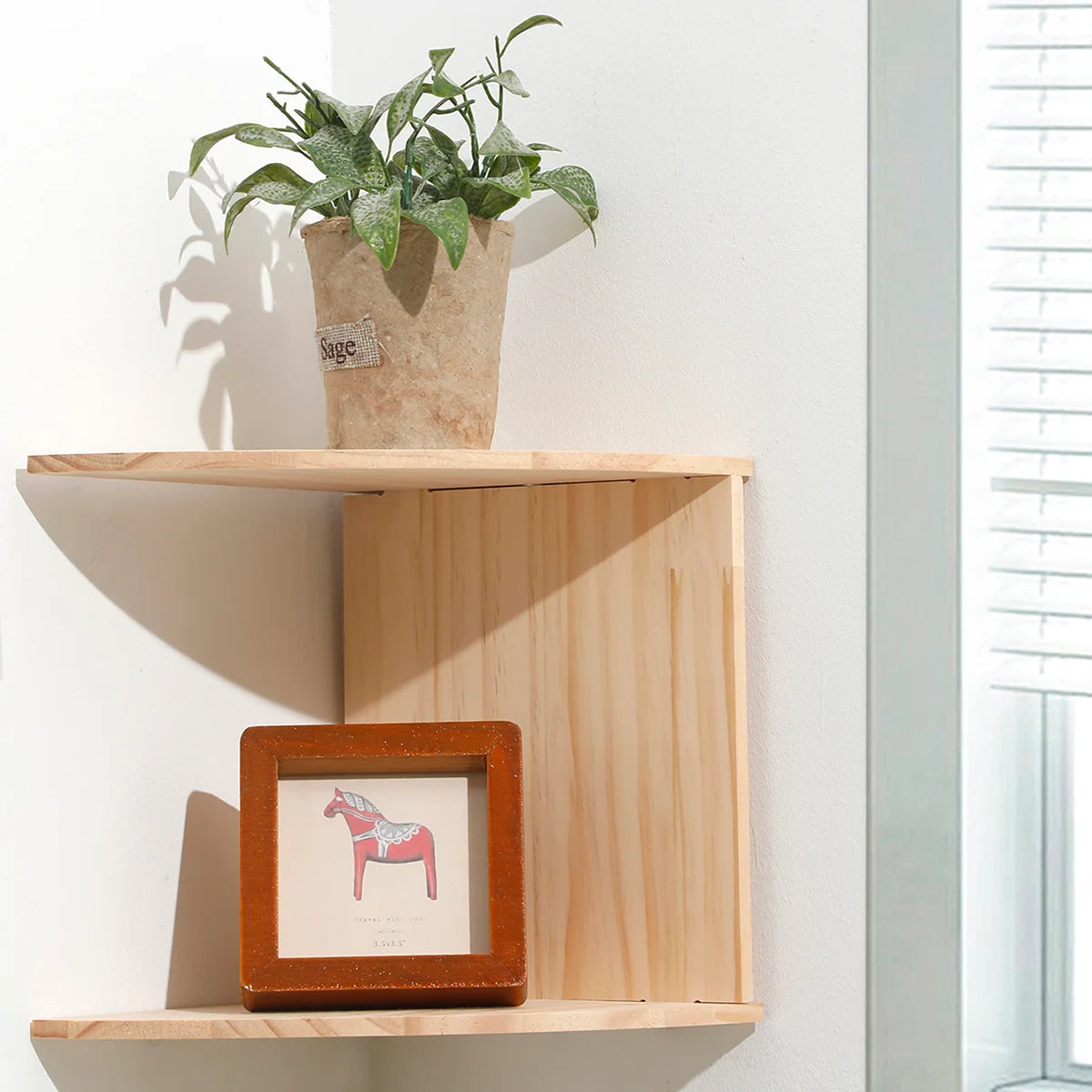 Decorative Wooden Corner Shelf