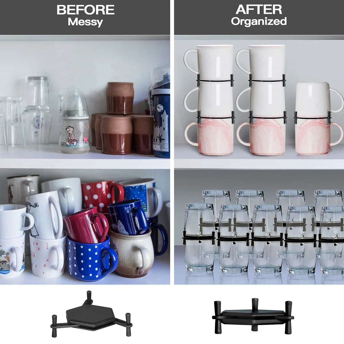 Stackable Coffee Mug Organizer