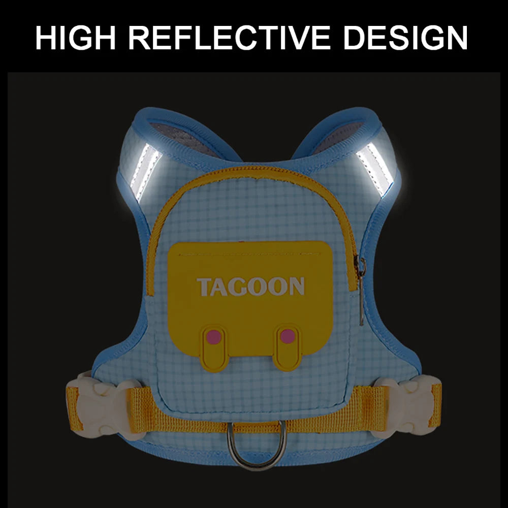 Adjustable Reflective Pet Harness with Leash