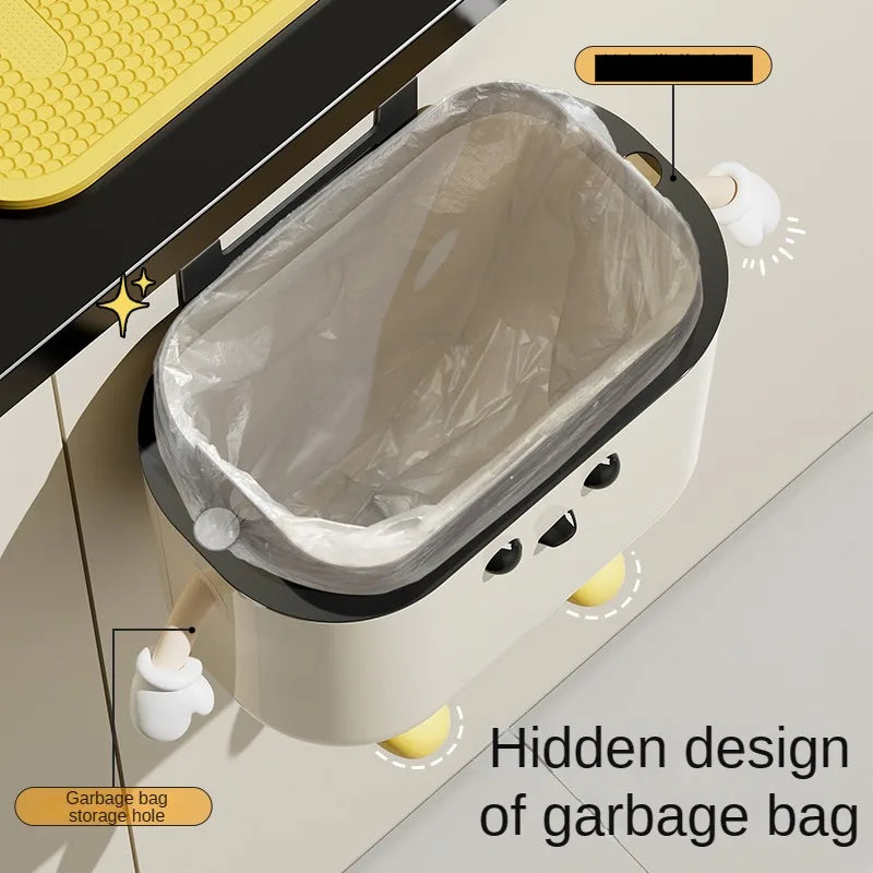 12L Wall-Mounted Trash Can with Lid