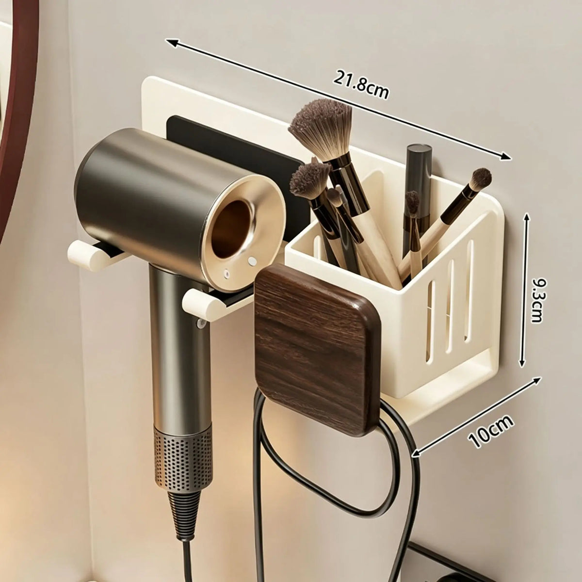 Wall-Mounted Hair Dryer Holder