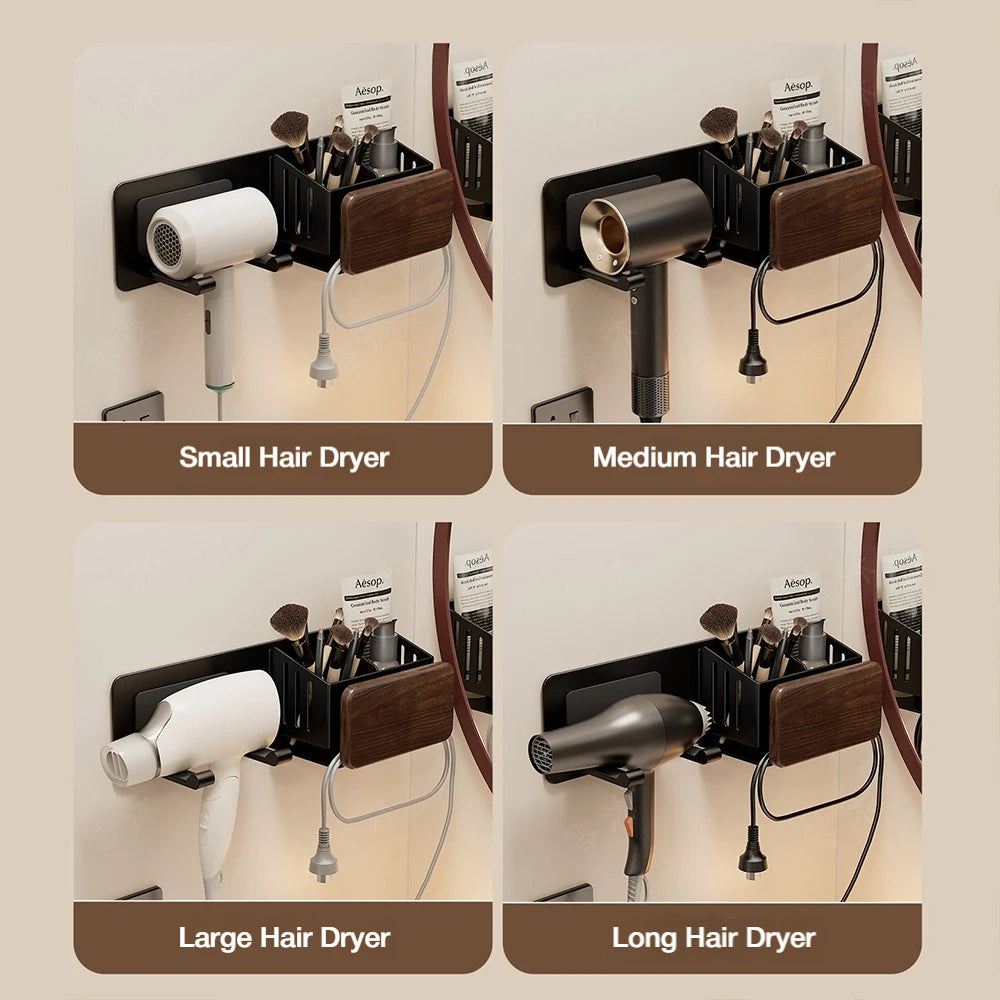 Wall-Mounted Hair Dryer Holder