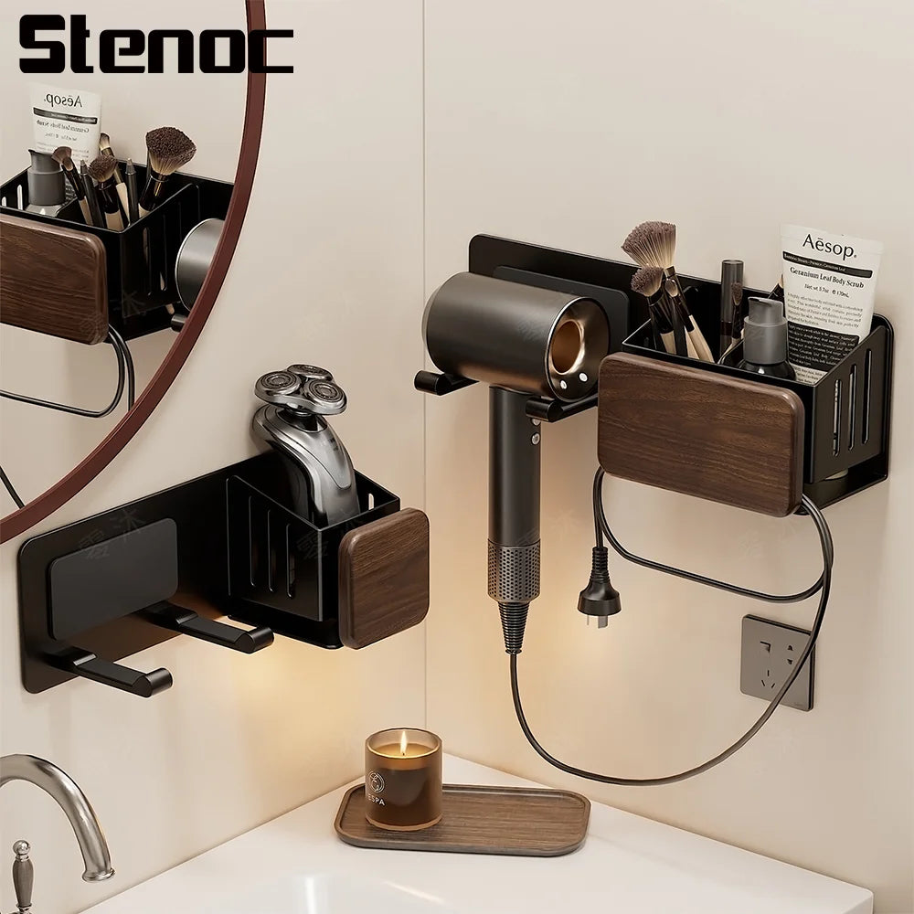 Wall-Mounted Hair Dryer Holder