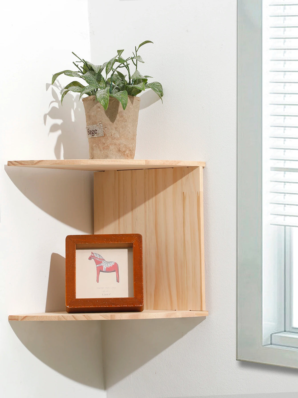 Decorative Wooden Corner Shelf