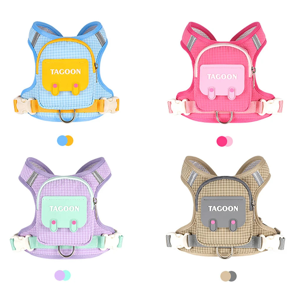 Adjustable Reflective Pet Harness with Leash