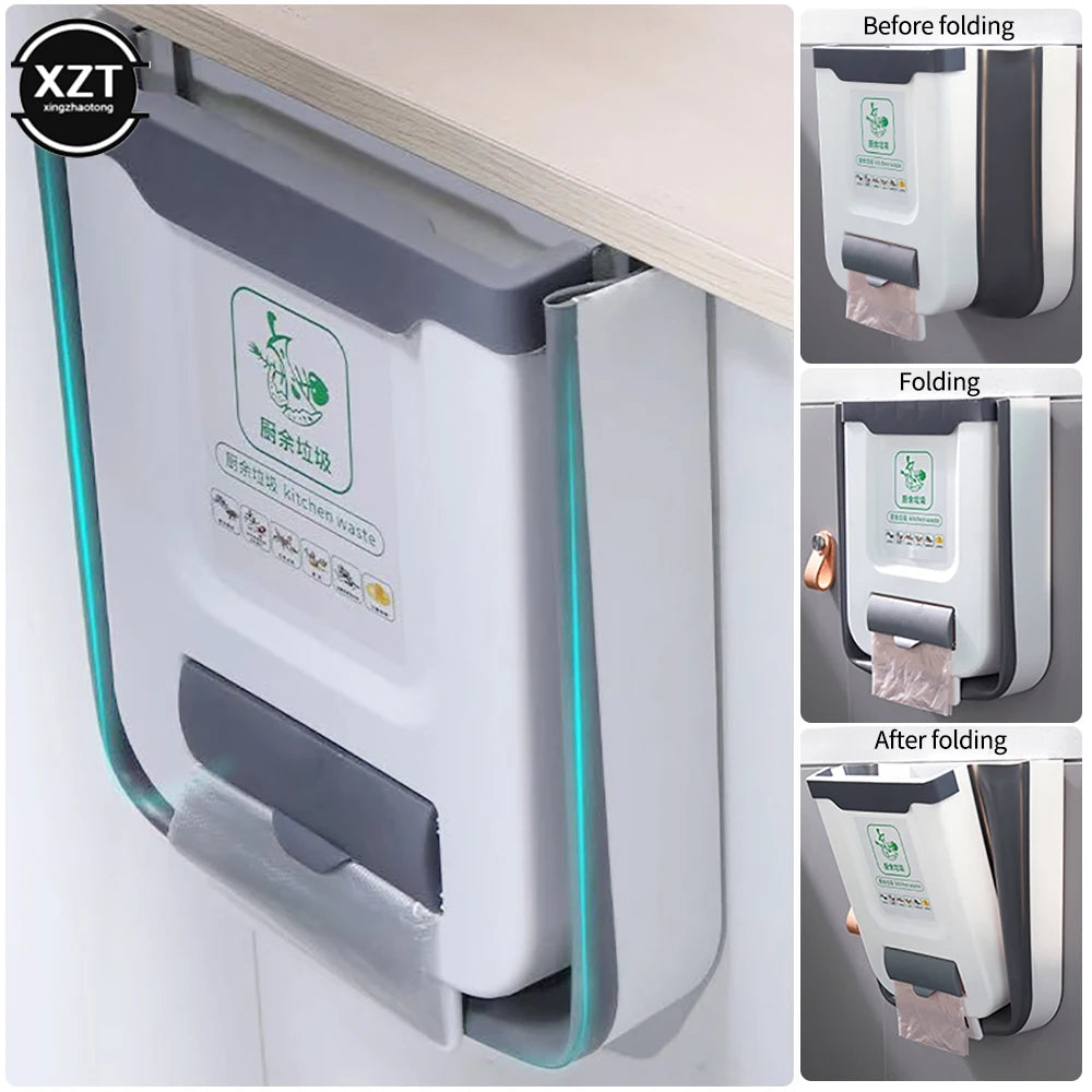 Folding Kitchen Trash Can