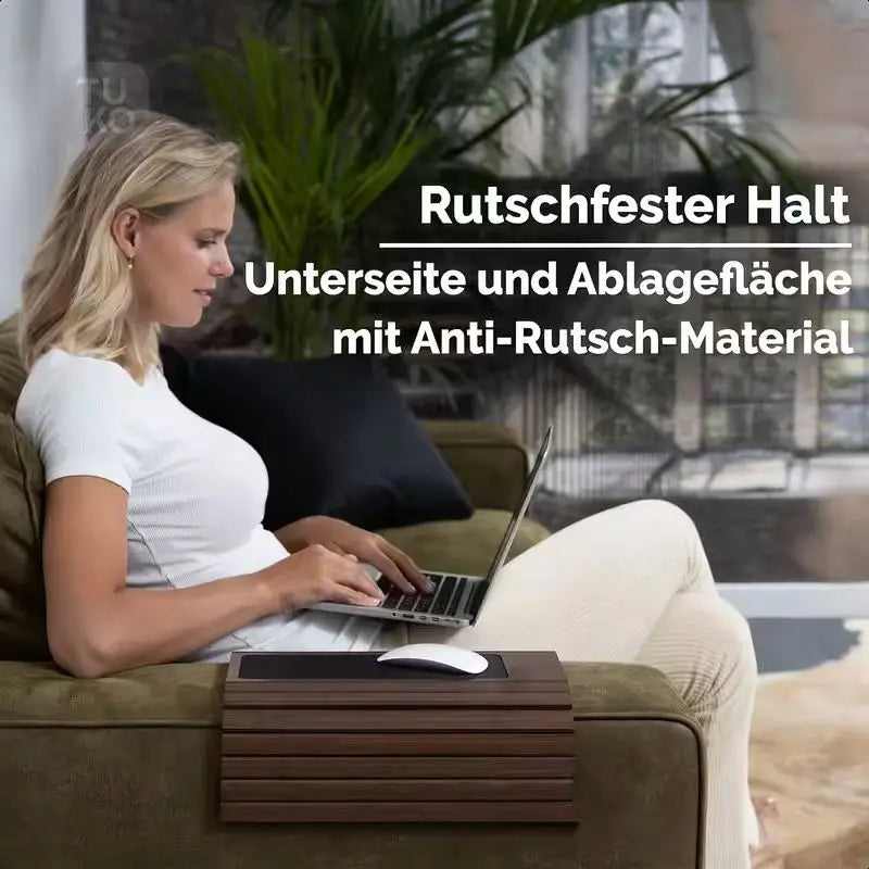 Bamboo Sofa Armrest Tray