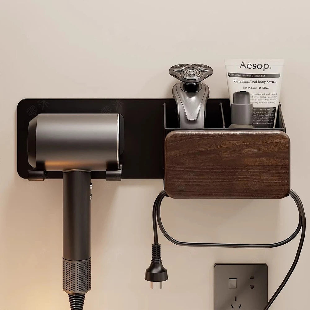 Wall-Mounted Hair Dryer Holder