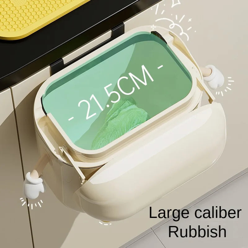 12L Wall-Mounted Trash Can with Lid
