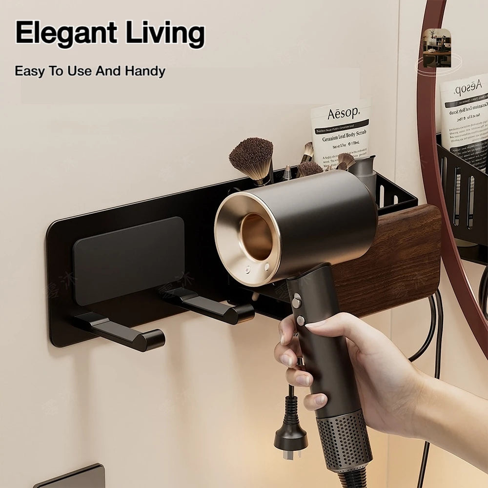 Wall-Mounted Hair Dryer Holder
